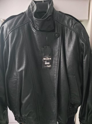 Chaqueta de Piel Auténtica Negra