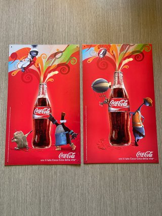 Insegna Coca Cola vintage 3 pezzi