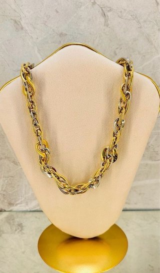 Gargantilla Oro 18k Blanco y Amarillo COR-TRA2476