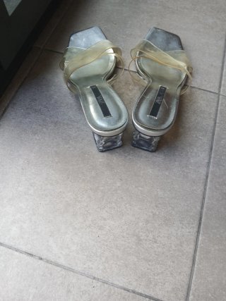 Sandalias Zara Talla 38 Plataforma Transparente