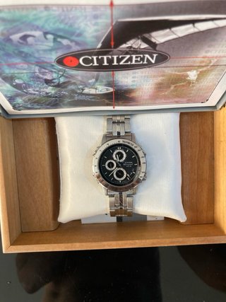 Reloj Citizen Cronógrafo Hombre Negro/Plata