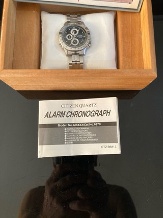Reloj Citizen Cronógrafo Hombre Negro/Plata