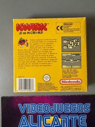 Kwirk Game Boy Nintendo ESP 1992 Erbe