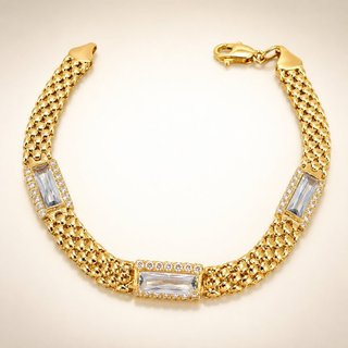 Pulsera Oro 18k Aguamarinas Diamantes COR-TRA2389