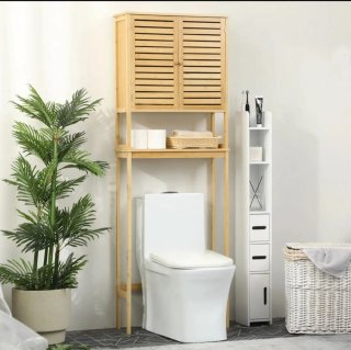 Mueble Bambú Baño Sobre Inodoro