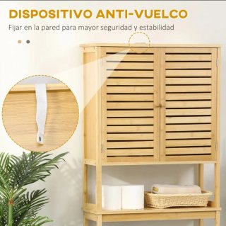 Mueble Bambú Baño Sobre Inodoro