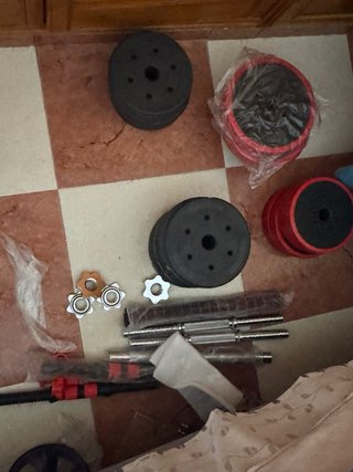 4 Mancuernas y banco ( 40kg)