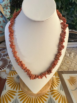 Collana vintage corallo rosa