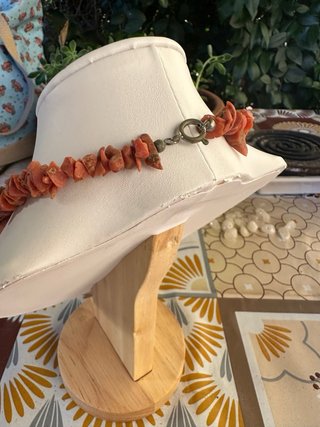 Collana vintage corallo rosa