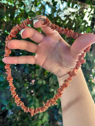 Collana vintage corallo rosa