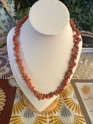 Collana vintage corallo rosa