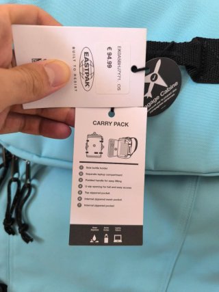 Mochila Eastpak Azul Cabina Avión Nueva