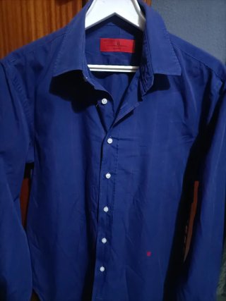 Camisa Carolina Herrera Azul Talla XL