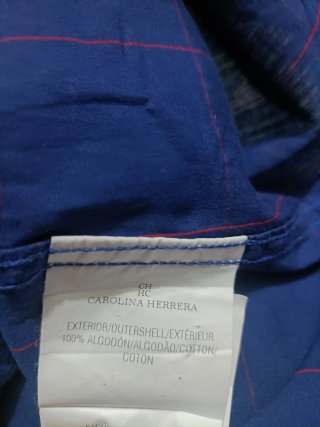 Camisa Carolina Herrera Azul Talla XL