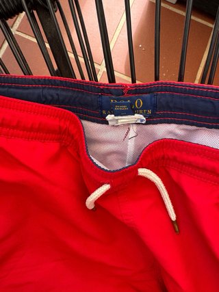 Bañador niño Polo Ralph Lauren rojo talla 14-16