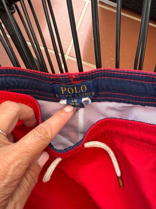 Bañador niño Polo Ralph Lauren rojo talla 14-16