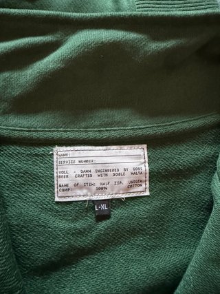Sudadera Voll Damm Gods Verde Media Cremallera