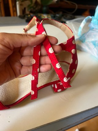 Sandalias Flamenco Rocieras Rojas Lunares
