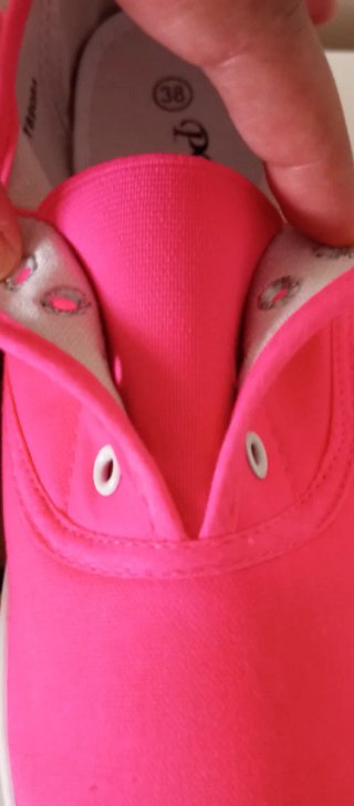 Zapatillas rosas  con cordones talla 38