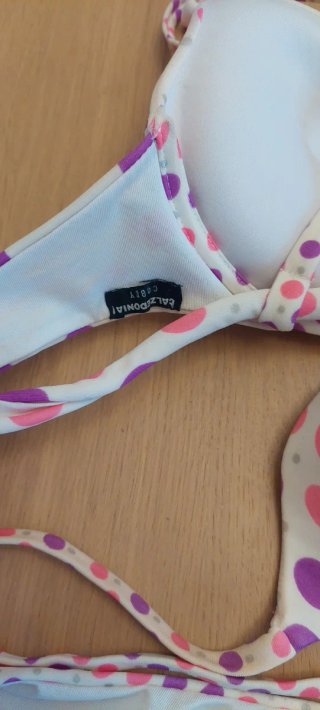 Bikini Calzedonia lunares rosa y morado