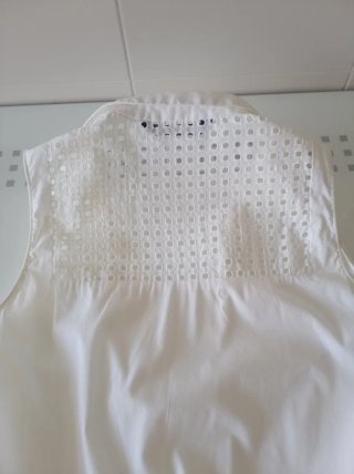 Vestido camisero Zara blanco T.XS