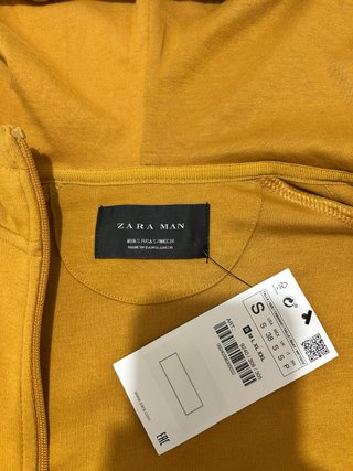 Sudadera con capucha chico Zara Man S Mostaza
