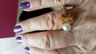 Anillo Tous Oso Perla Talla 19