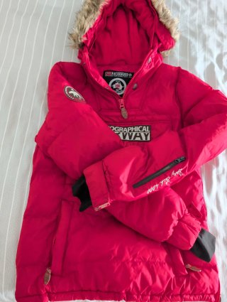 Anorak Geographical Norway Rojo