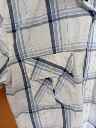 Camisa INSIDE cuadros azul y blanco Talla S