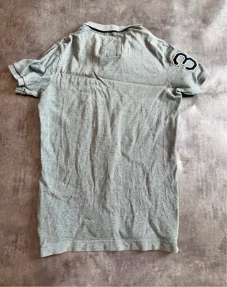Polo Superdry Gris Manga Corta Talla M