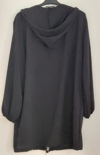 Sudadera larga con capucha