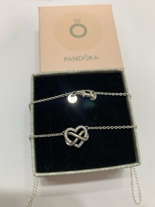 Collar Pandora Corazón Infinito Plata