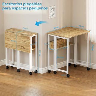 Tavolo per computer pieghevole con ruote