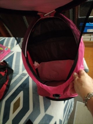 Mochila Quechua Flores Rosa y Morado