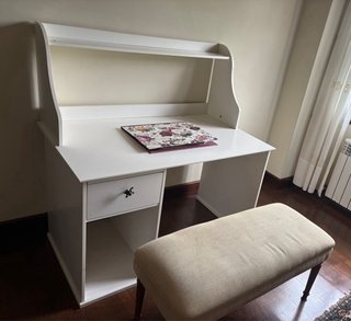 Escritorio Blanco Ikea con Cajón
