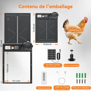 Puerta Gallinero Solar Automática Grande