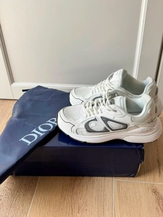 Dior B30 Hacoo Sneakers Blancas y Plateadas