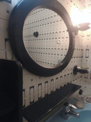 Baño vintage azul