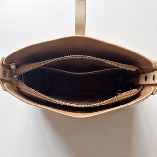 Bolso Tote Minimalista 2 en 1 Beige + Llavero Oso