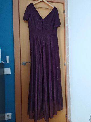 Vestido morado de fiesta mujer