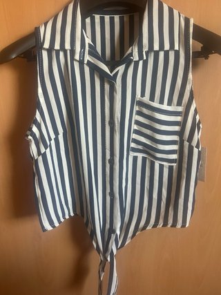 Camiseta sin mangas de rayas