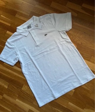 Camiseta Polo Lacoste Blanca Talla L