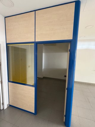 Mampara divisoria de aluminio
