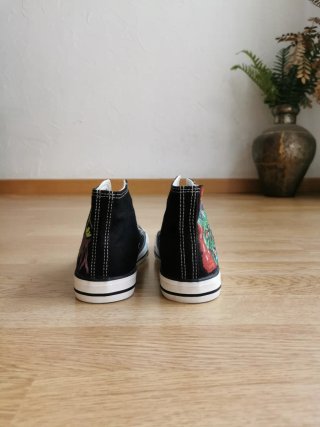 Sneakers Canvas High Top Unisex Black Size 36