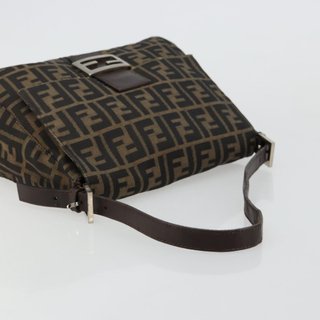 FENDI Zucca Canvas Mamma Baguette Shoulder Bag