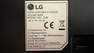 Barra de Sonido WiFi LG con Subwoffer Modelo SJ6