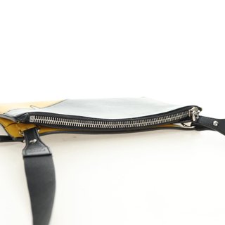 FENDI Bugs Monster Shoulder Bag Leather Black