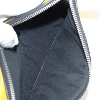FENDI Bugs Monster Shoulder Bag Leather Black