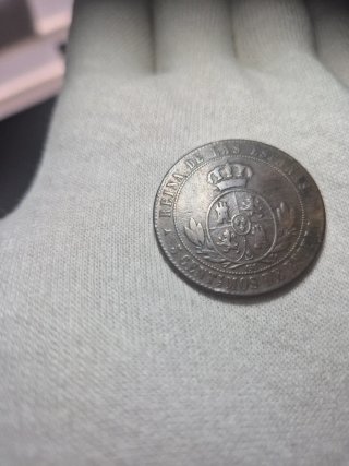5 céntimos de escudo Isabel II 1866 Segovia