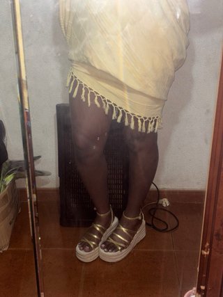 Sandalias Mango Esparto Doradas - Talla 39